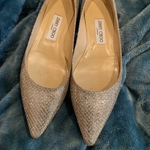 Jimmy Choo glitter flats, 39.5